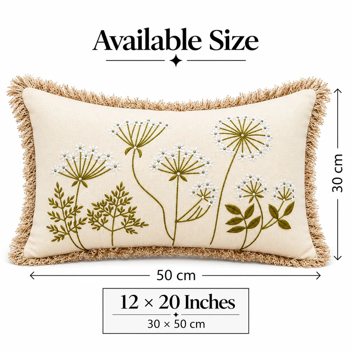 Wild Dots Embroidered Cushion Cover