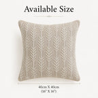 Leaf Lines Beaded Cushion Cover