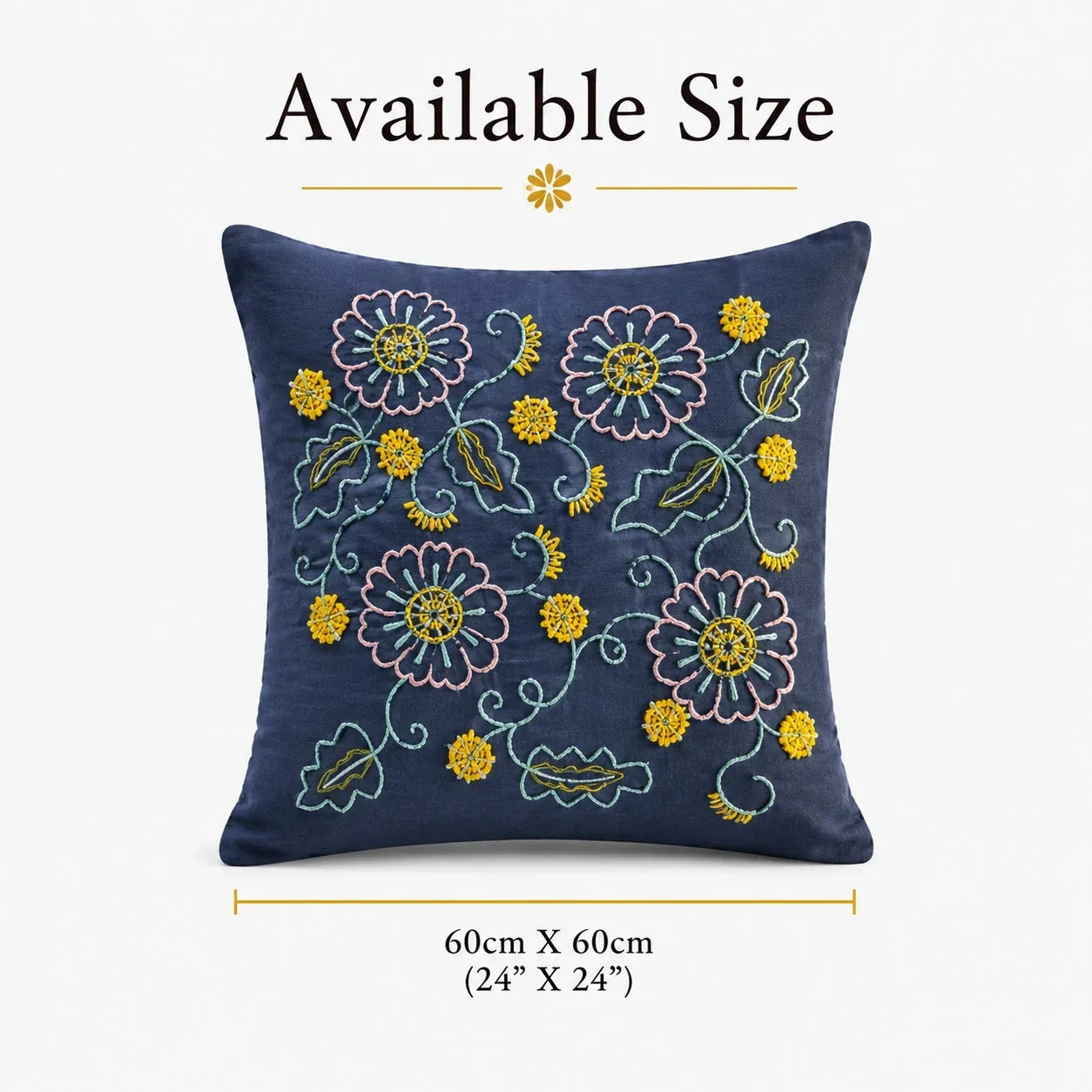 Blue Premium Cushion Cover 24x24