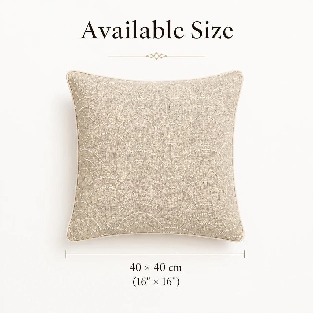 Arc Weave Bead Work Cushion Cover