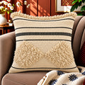Squared Stripe Boho Cotton Cushion Cover