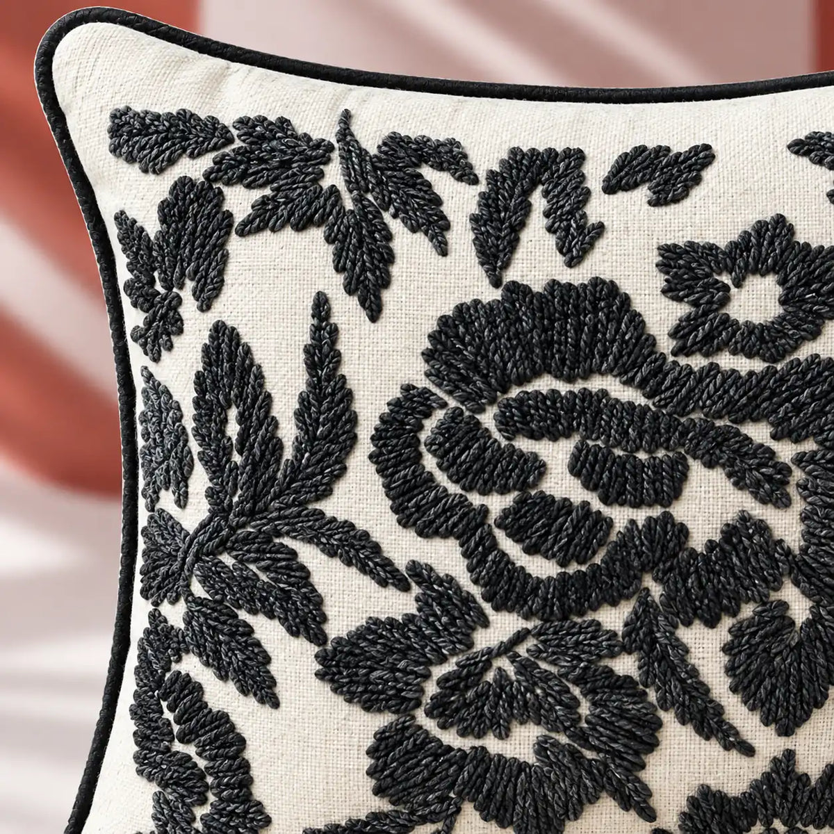 Inksprig Embroidered Cushion Cover