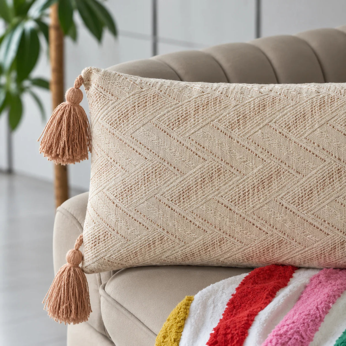 Botanical Heritage Jacquard Lumbar Cushion Cover