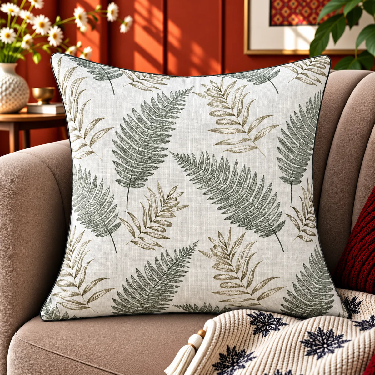 Earthbound Motif Embroided Cushion Cover