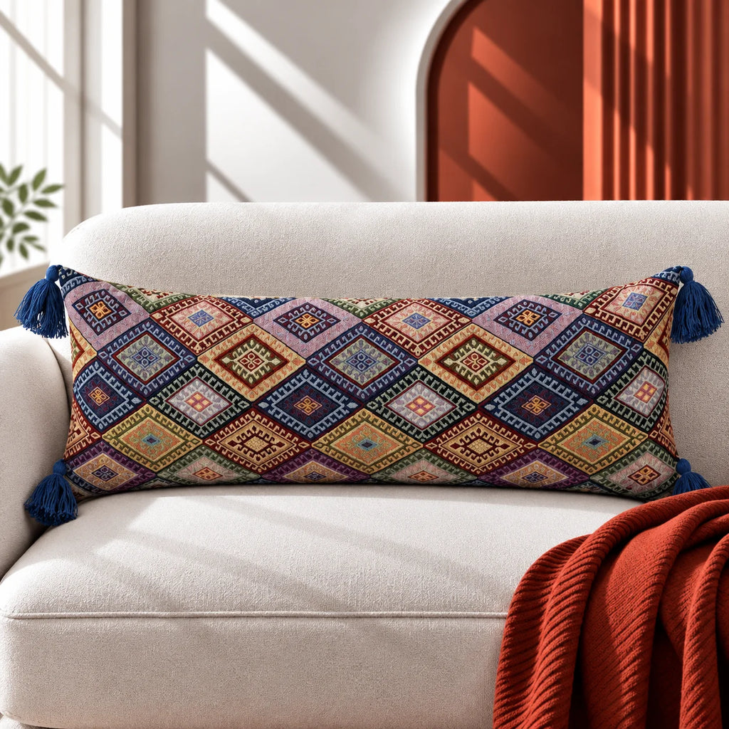 Meadow Bloom Printed Lumbar Cushion Cover