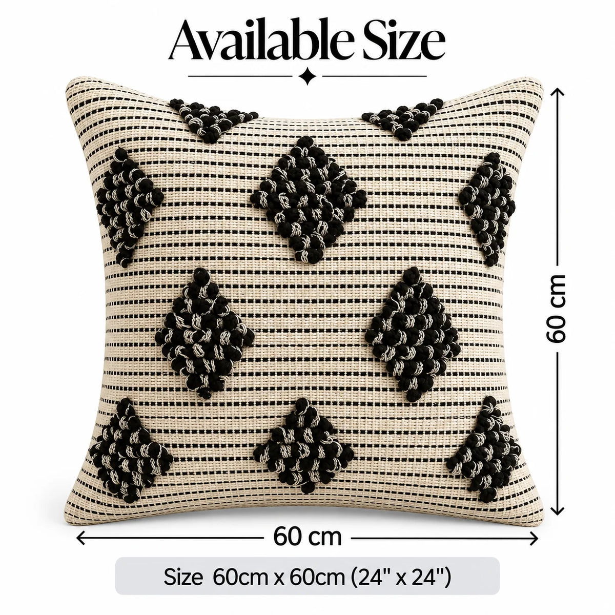 Salt & Pepper Woven Boho Cushion Cover