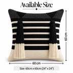Midnight Fringe Boho Cushion Cover