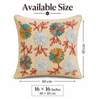 Thread Garden Slub Embroidered Cushion Cover