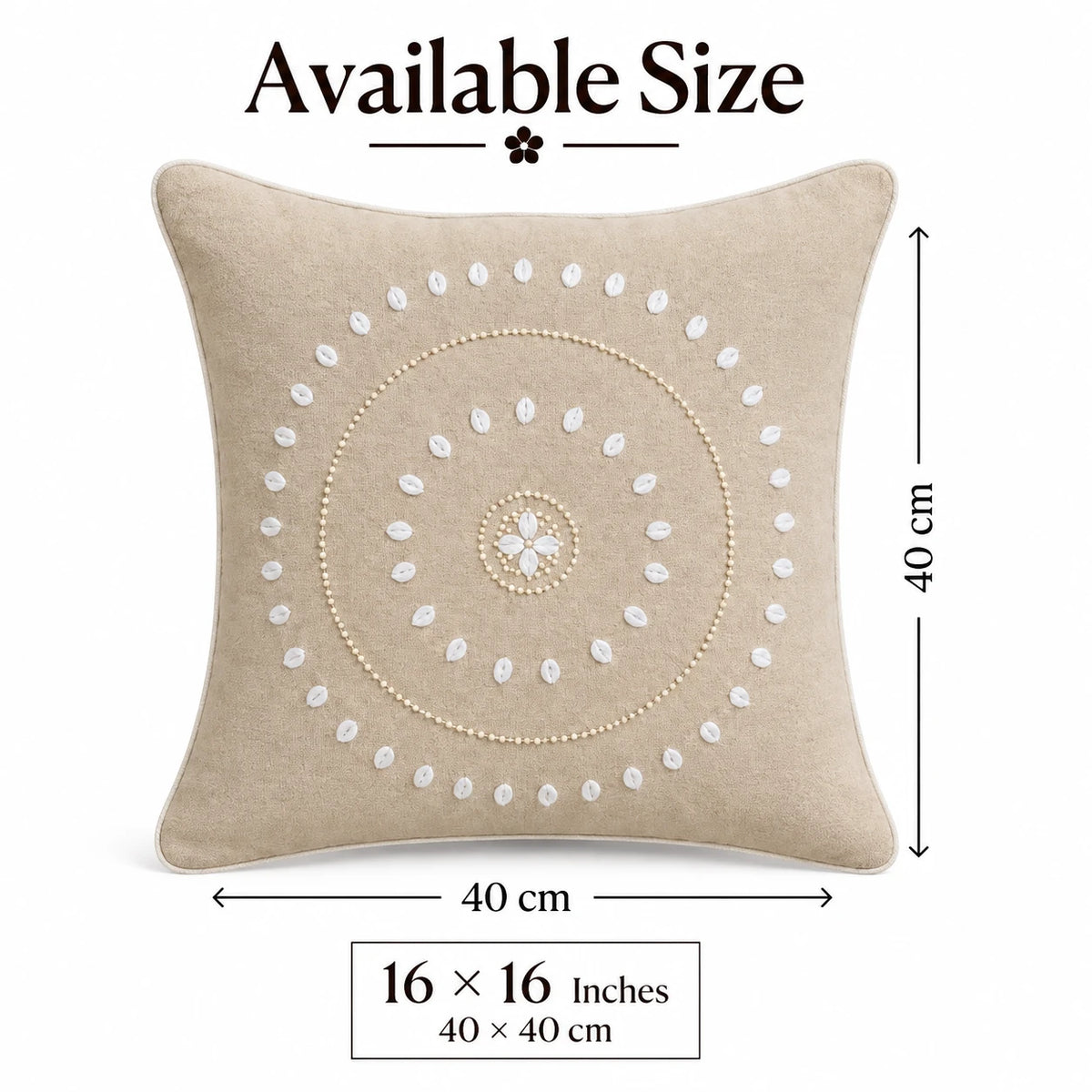 Pebblenote Beaded Cushion Cover