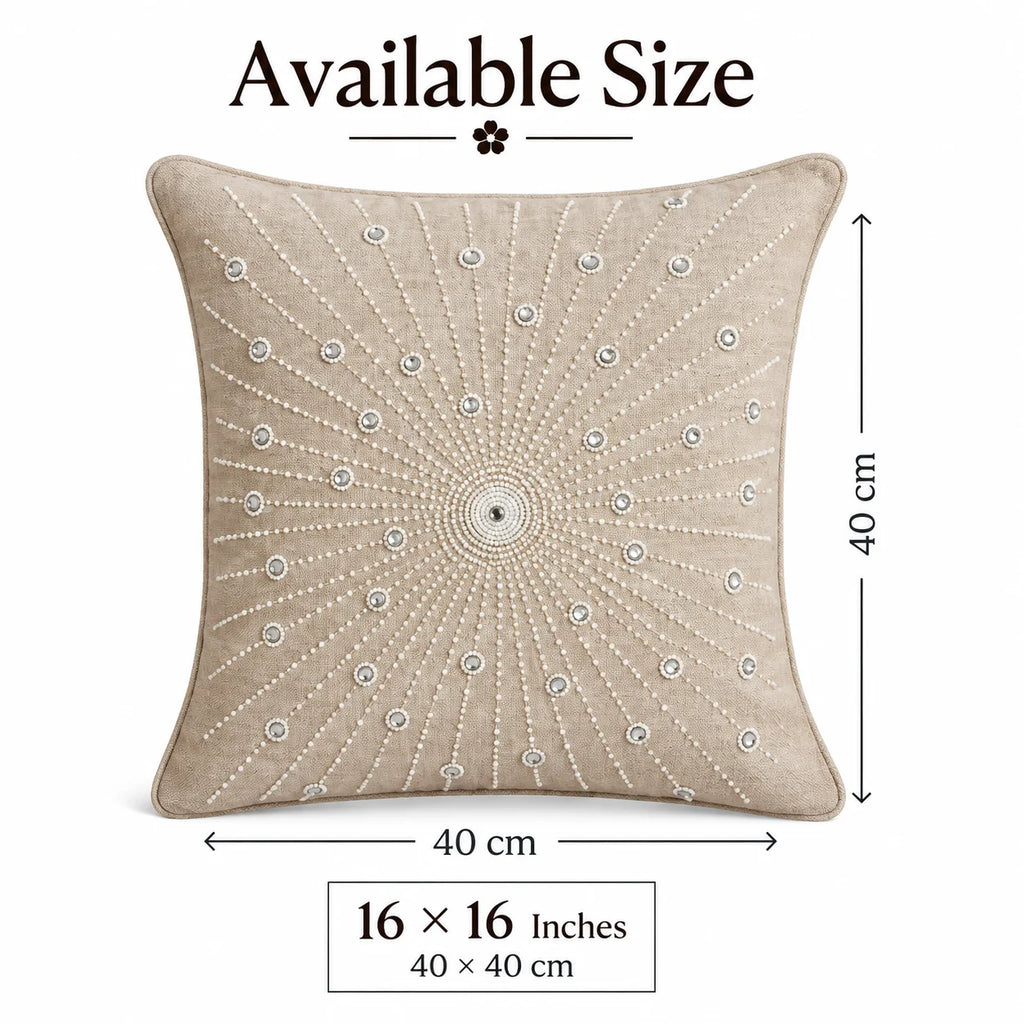 Aureline  Beaded Cushion Cover