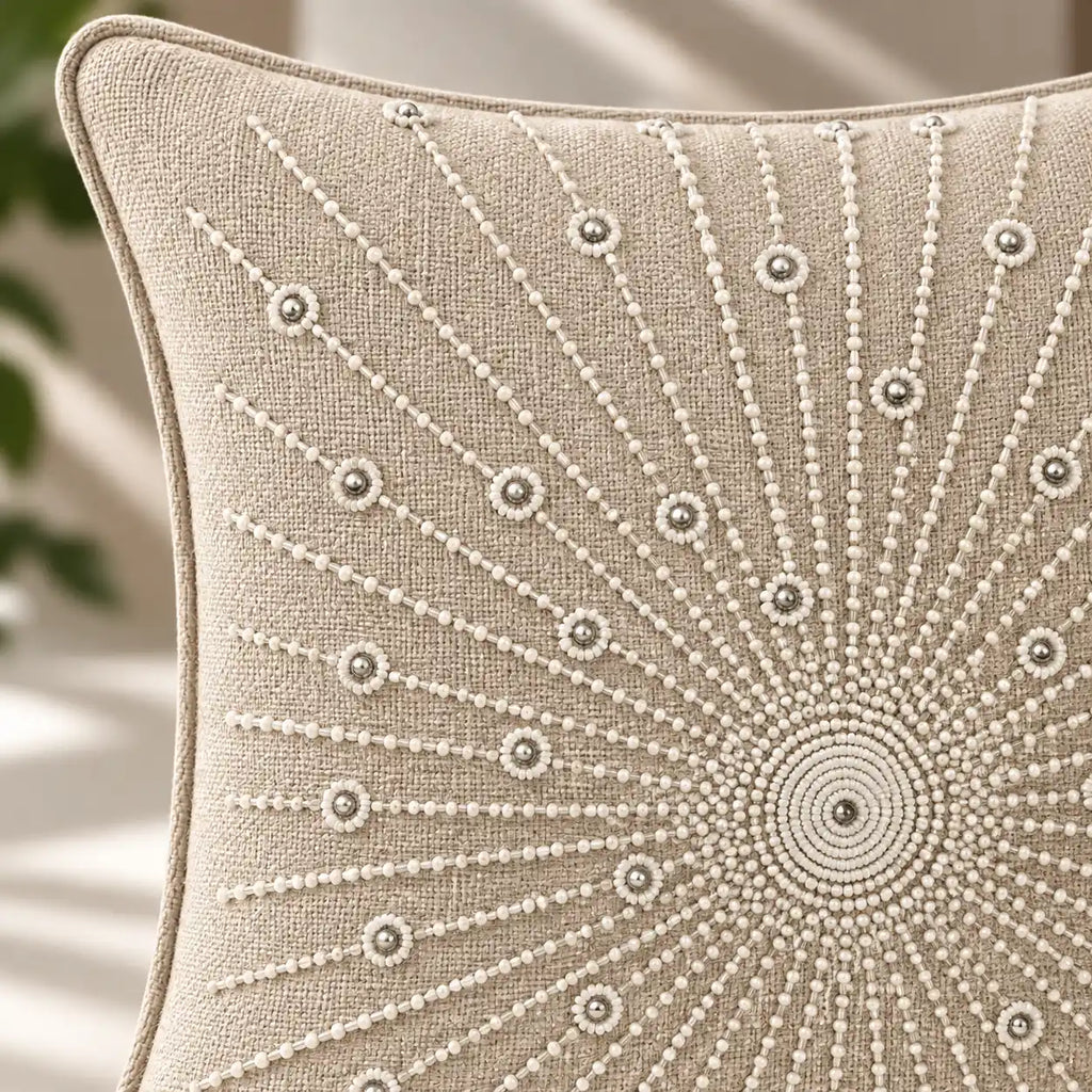 Aureline  Beaded Cushion Cover