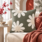 Daisy Loom Embroidered Cushion Cover