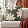 Daisy Loom Embroidered Cushion Cover