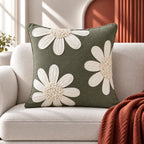 Daisy Loom Embroidered Cushion Cover