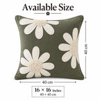 Daisy Loom Embroidered Cushion Cover