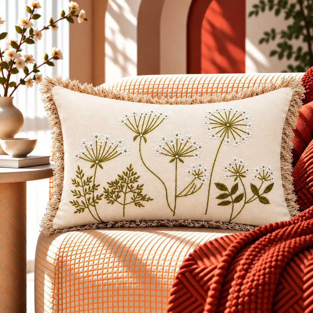 Wild Dots Embroidered Cushion Cover
