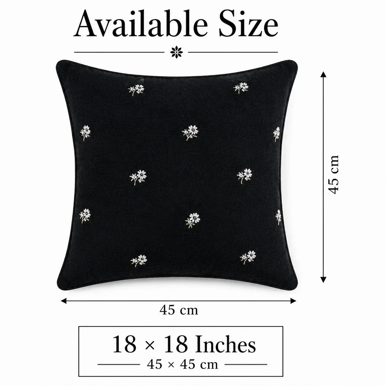 Embroidery Cushion Covers (18x 18")