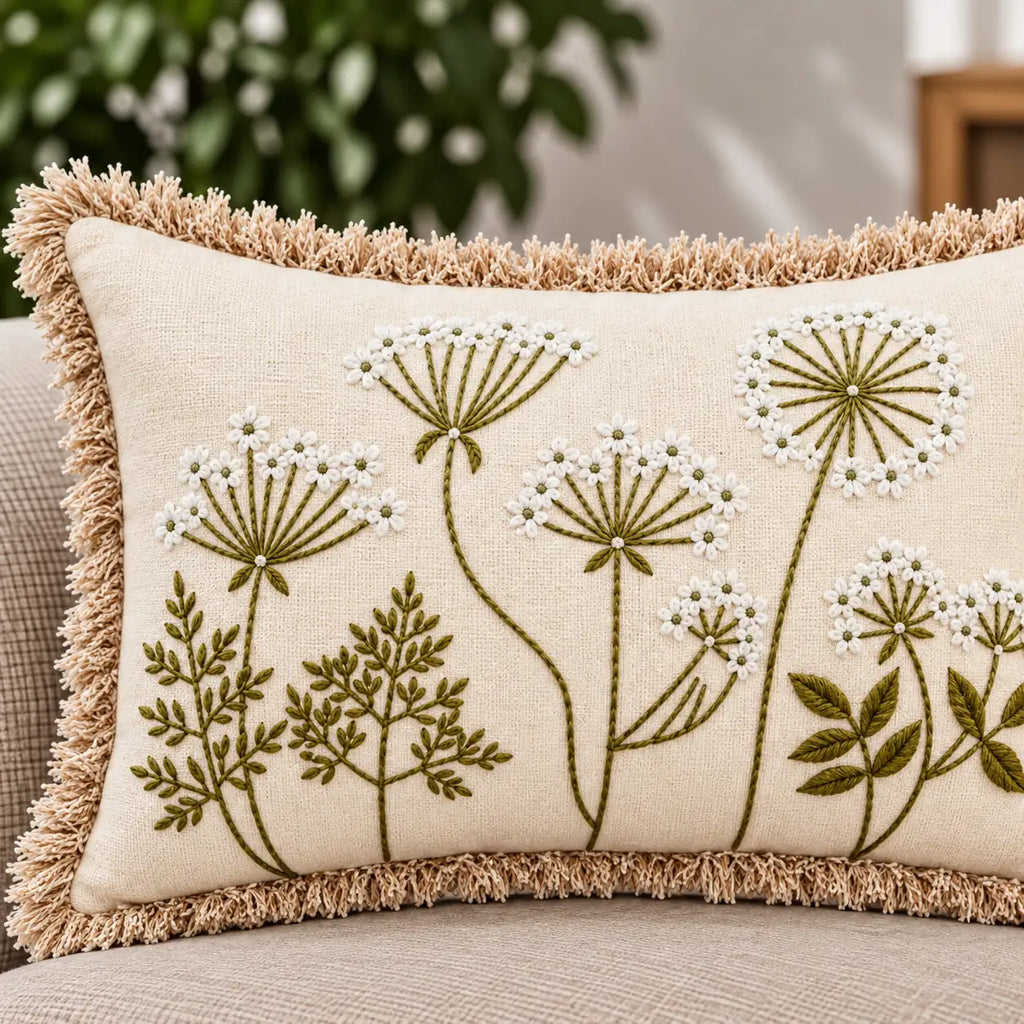 Wild Dots Embroidered Cushion Cover