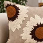 Sunhusk Embroidered Cushion Cover