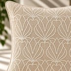 Petal Pattern Beaded Cushion Cover