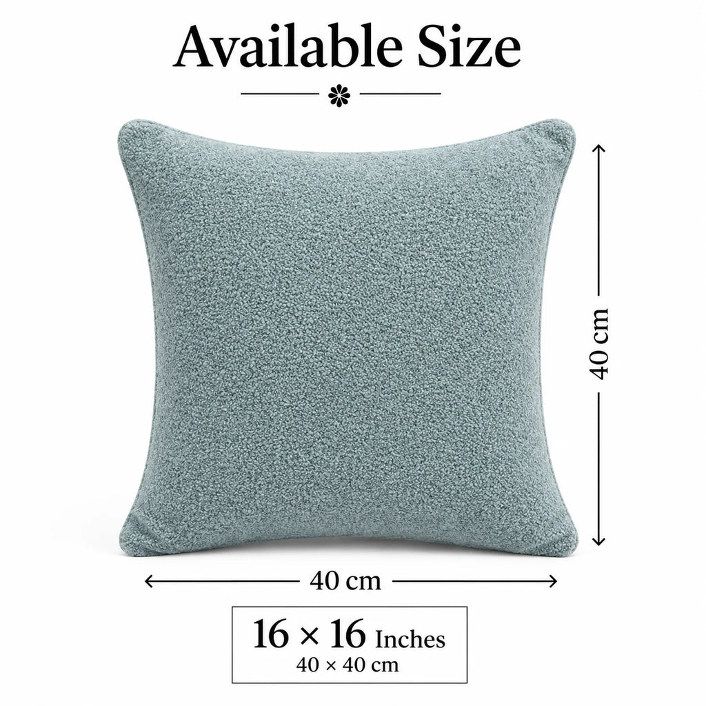 Luxe Boucle Sage Green Cushion Cover