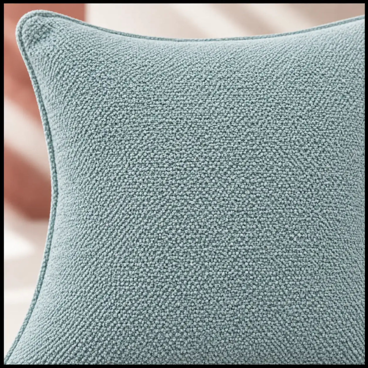 Luxe Boucle Sage Green Cushion Cover