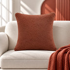 Luxe Boucle Burnt Rust Cushion Cover