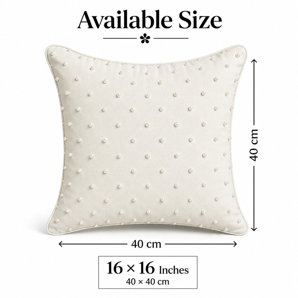 Pearl Dot Beaded Cushion Cover