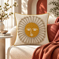 Sun Face Chicken Embroidered Cushion Cover