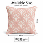 Blush Vine Embroidered Cushion Cover