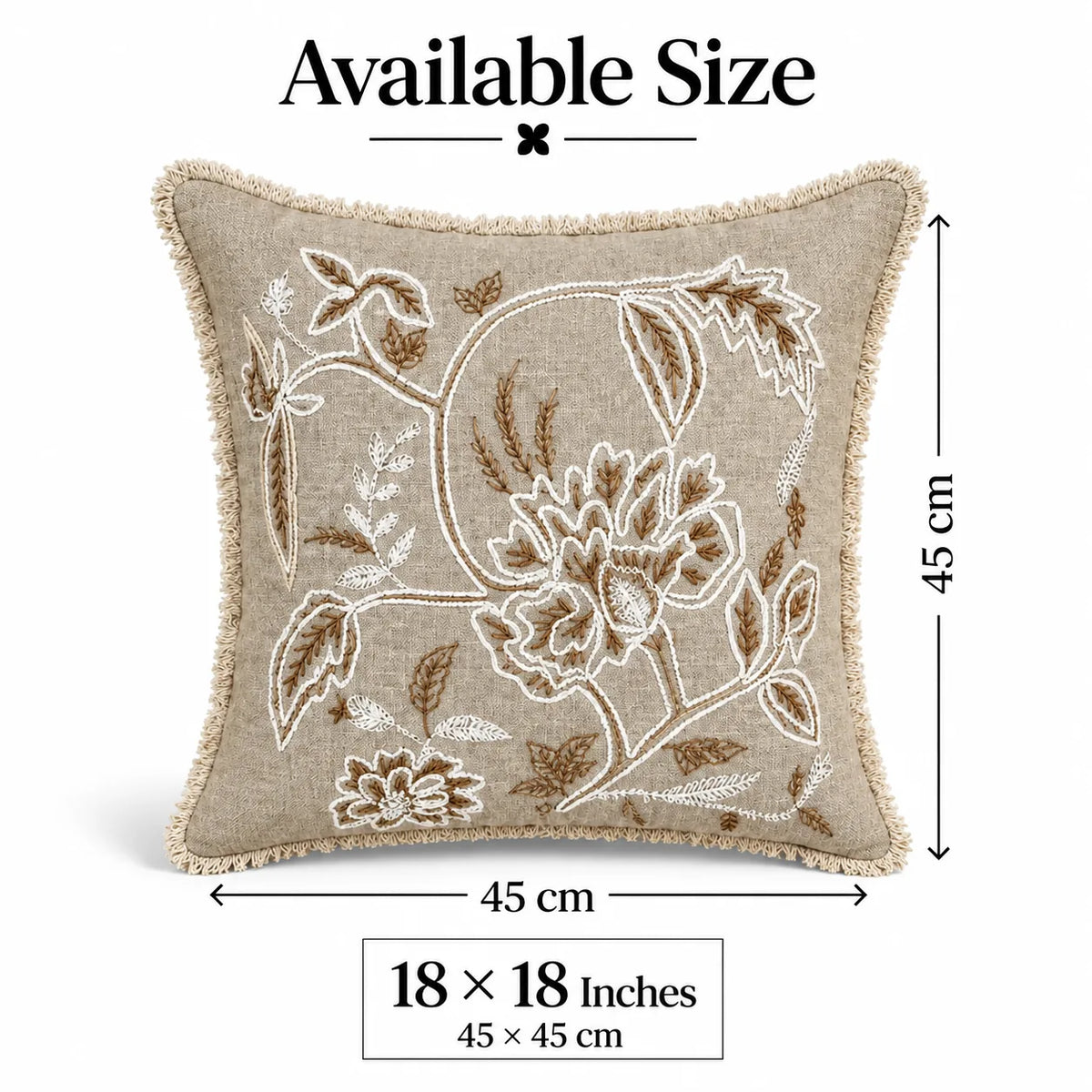 Floral Frame Premium Cushion Cover