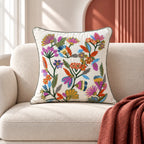 Colorielle Floral Embroidered Cushion Cover