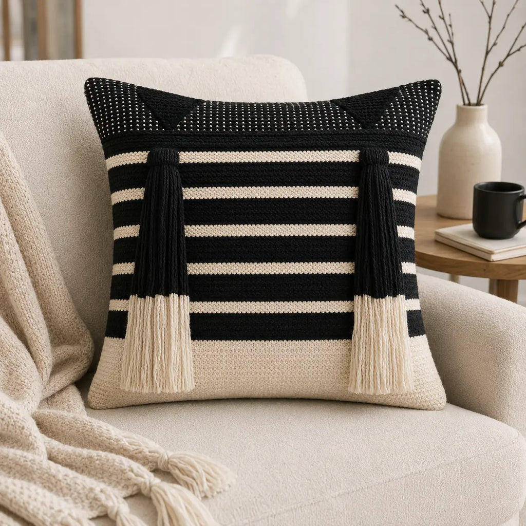 Midnight fringe - Premium Cushion Covers