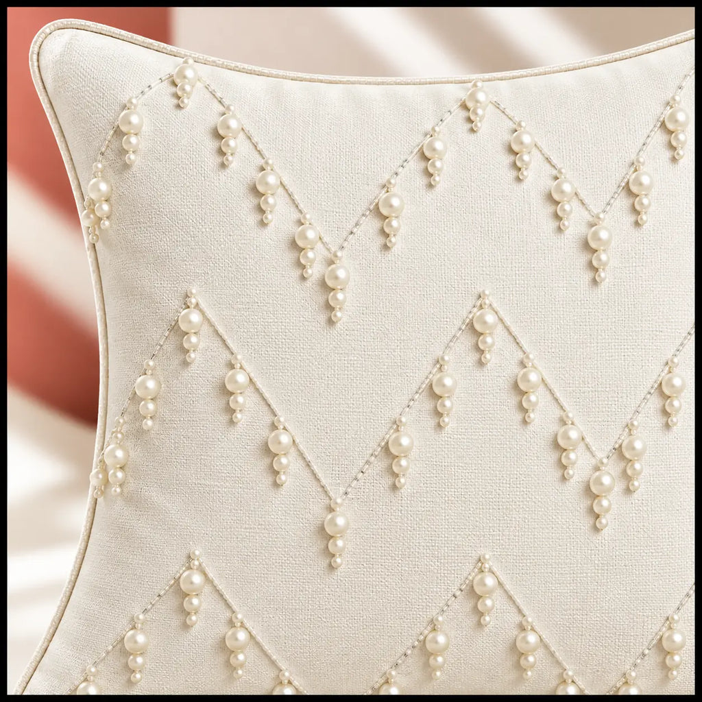 Pearl Chevron Cushion Cover