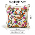 Color Meadow Embroidered Cushion Cover