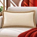 Luxe Slub Solid Lumbar Cushion Cover
