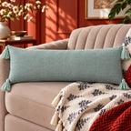 Luxe Solid Jacquard Lumbar Cushion Cover