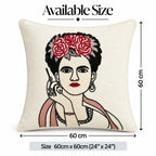 Artistic Canvas Embroidered Cushion Cover