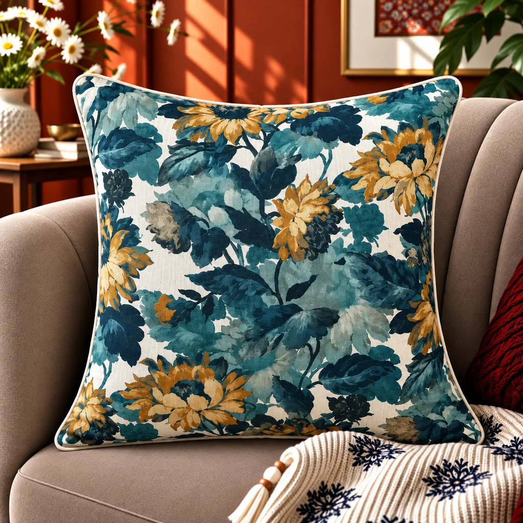 Floral Printed Cushion Cover