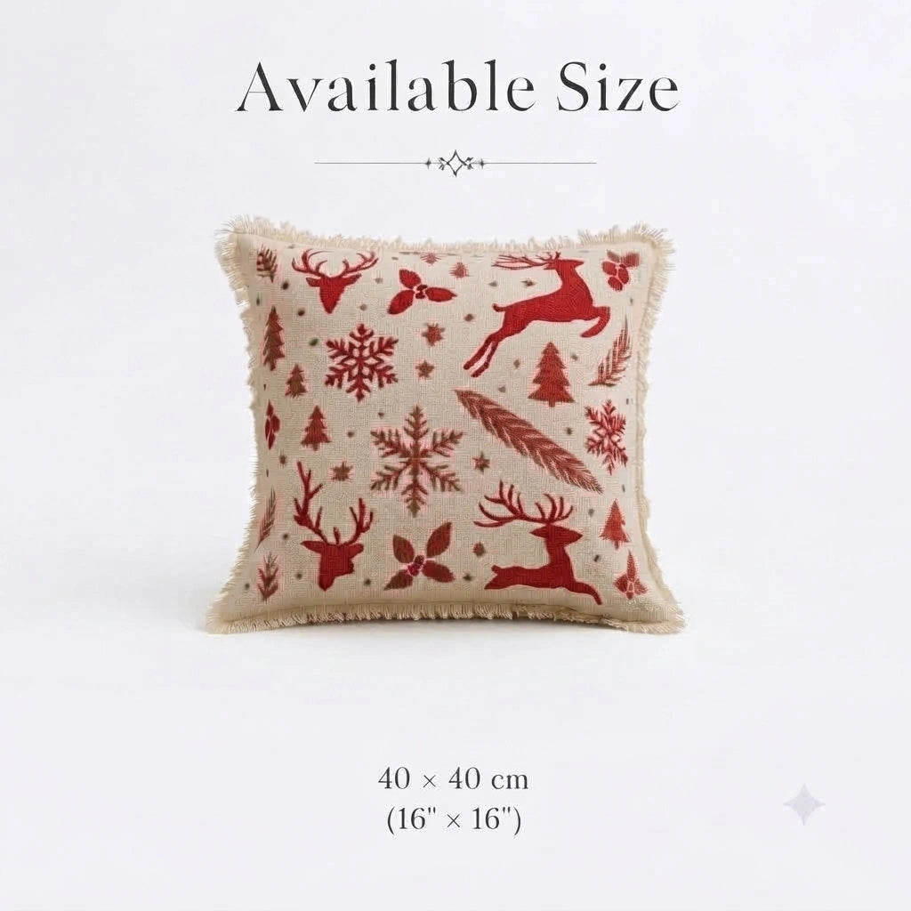 Christmas Cheer Printed Cushion Cover