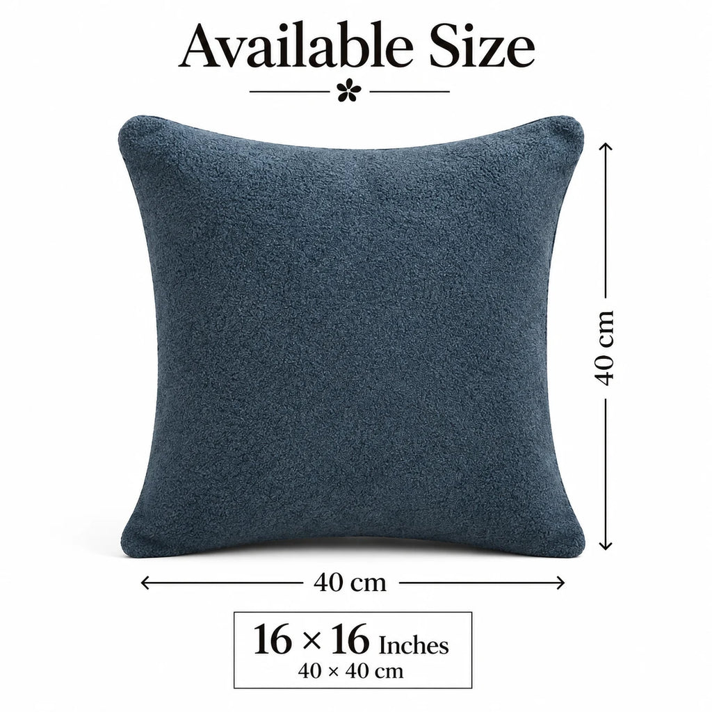 Luxe Boucle Midnight Blue Cushion Cover