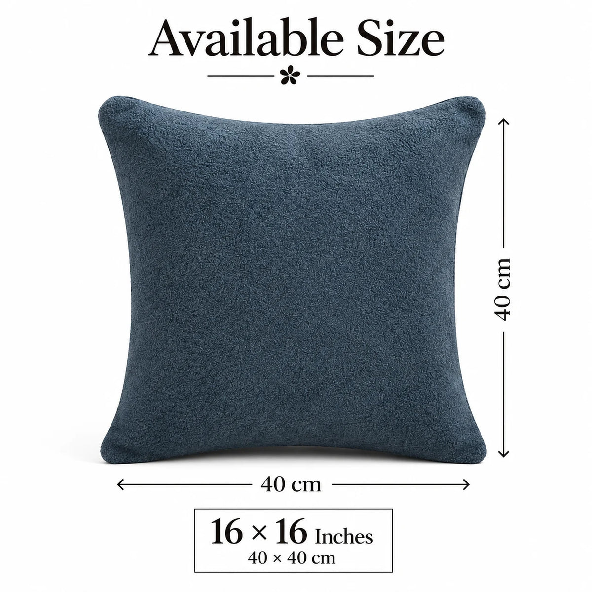 Luxe Boucle Midnight Blue Cushion Cover