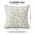 Flora Sketch Embroidered Cushion Cover