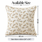 Botanical Mosaic Embroidered Cushion Cover
