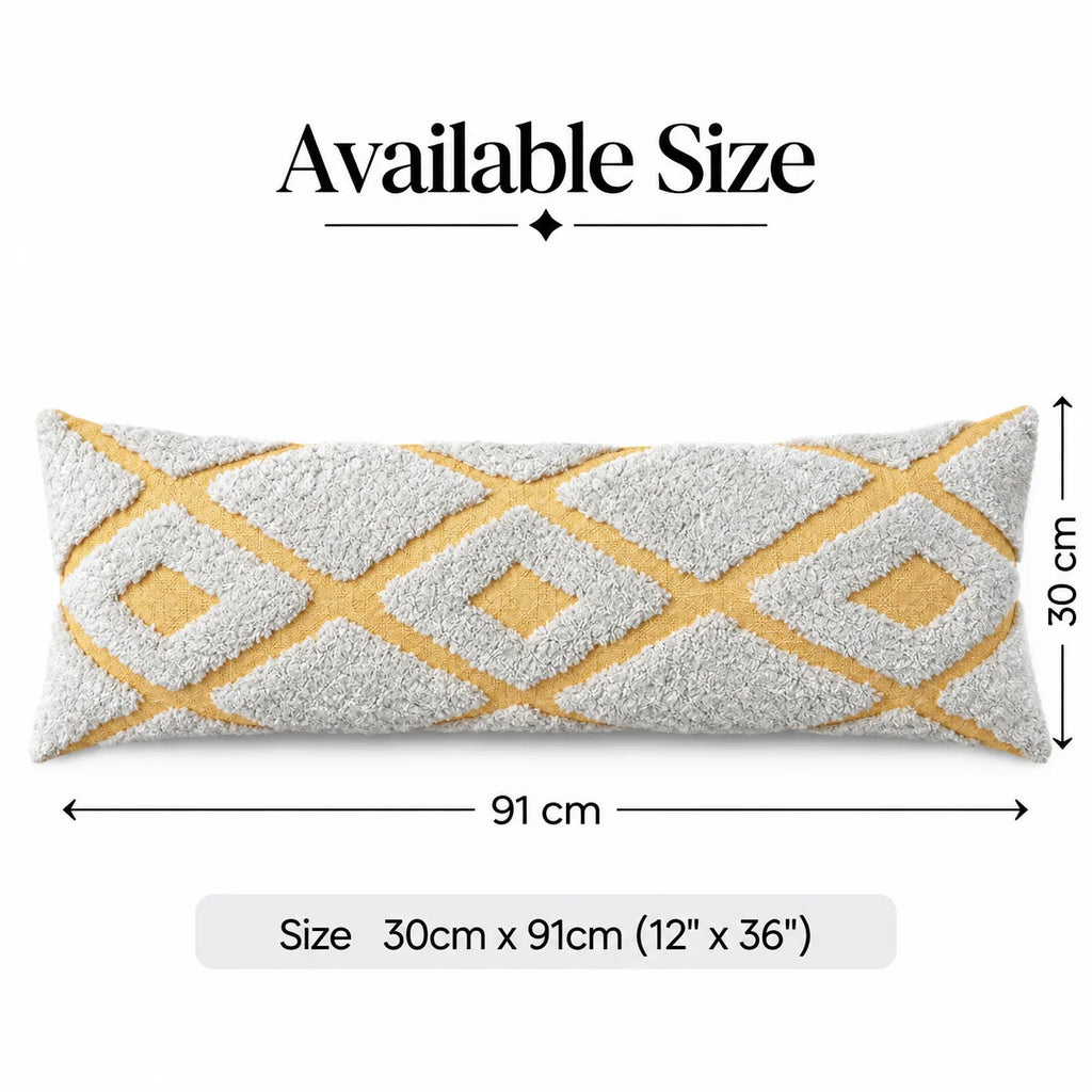 Artisan Tufted Cotton Lumbar Cushion Cover