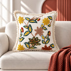 Sunpetal Embroidered Cushion Cover