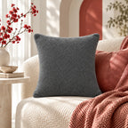Luxe Boucle Charcoal Cushion Cover