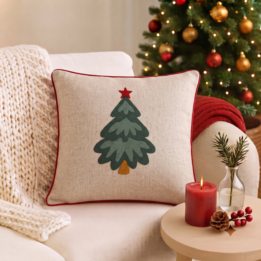 Grey Holly Cushion Cover