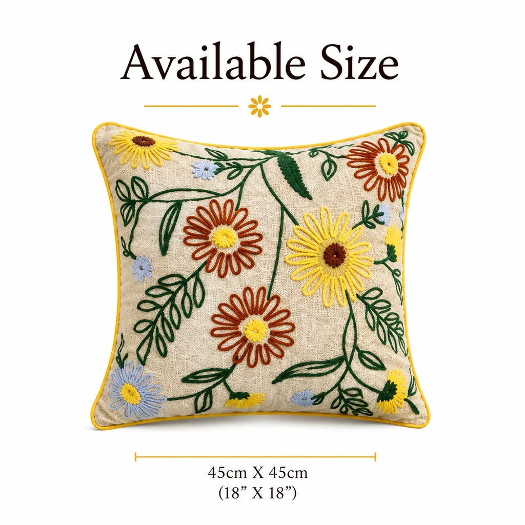 Sunny Bloom Cushion Cover