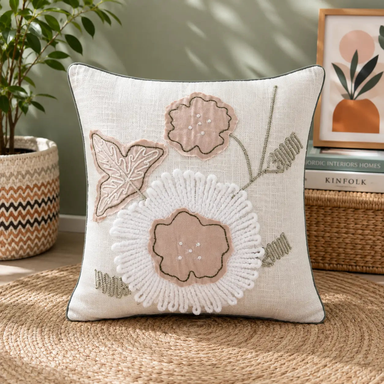 Blush Bloom Cushion Cover